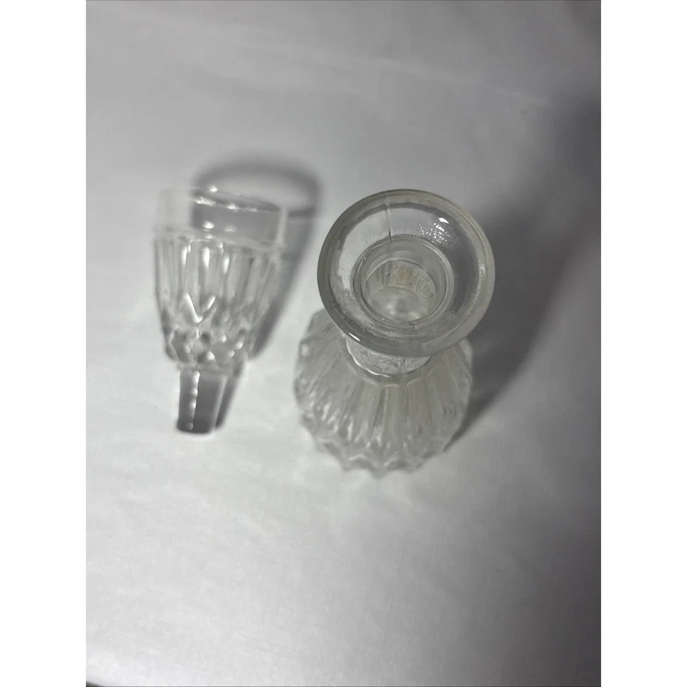 Vintage Bohemian Lead Crystal Decanter with Small Cup Top Stopper